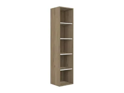 Boekenkast Met 5 Nissen - Licht Naturel En Wit - Najeli
