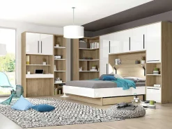 Boekenkast Met 5 Nissen - Licht Naturel En Wit - Najeli