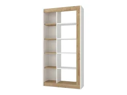 Boekenkast Met 10 Nissen - Licht Naturel En Wit - Silomai