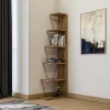 Boekenkast Met 5 Planken - Naturel En Zwart - Delory