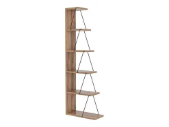 Boekenkast Met 5 Planken - Naturel En Zwart - Delory