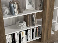 Boekenkast Met 5 Planken - Naturel En Wit - Zoryn