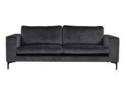 Bolero Bank 3 Persoons Velours Grijs.