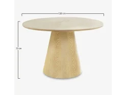 Bolton Eetkamertafel O120Cm Naturel.