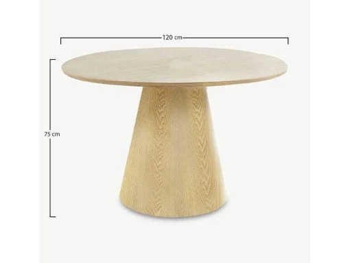 Bolton Eetkamertafel O120Cm Naturel.