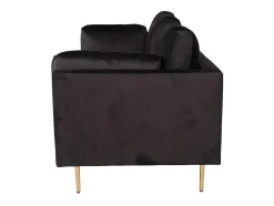 Boom Bank 3 Persoons Velours Zwart.