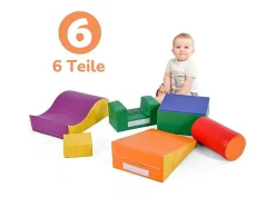 6 Bouwstenen Voor Kinderen Of Baby'S - Trappen En Glijbaan - Klimspeelgoed - Pu + Epe - Gratis Combinatie