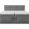 Boxspring-Hoofdbordset + Elektrische Relax-Lattenbodem + Matras + Opleg 2 X 80 X 200 Cm Lichtgrijs - Lodi Van Palacio