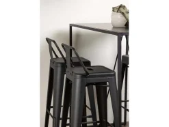 Brea Barmeubelset Bartafel Zwart En 4 Tempe Barstoelen Zwart.