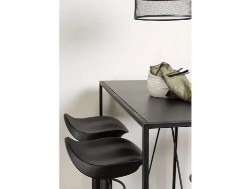 Brea Barmeubelset Bartafel Zwart En 4 Adesto Barstoelen Zwart.