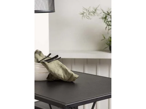Brea Barmeubelset Bartafel Zwart En 4 Tempe Barstoelen Zwart.