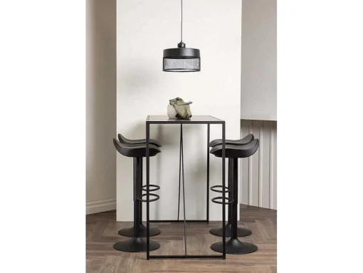 Brea Barmeubelset Bartafel Zwart En 4 Adesto Barstoelen Zwart.