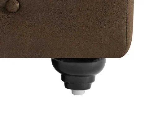 Brede Hoekbank Van Microvezel Met Verouderd Leereffect Chesterfield