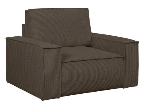 Bruine Fauteuil Van Ribfluweel Amelia