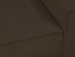 Bruine Fauteuil Van Ribfluweel Amelia