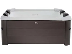 Bruine Halfharde Spa Met 6 Plaatsen Met Accessoires - 120 Stralen - L160 X B160 X H65 Cm - Makemo Van Mspa