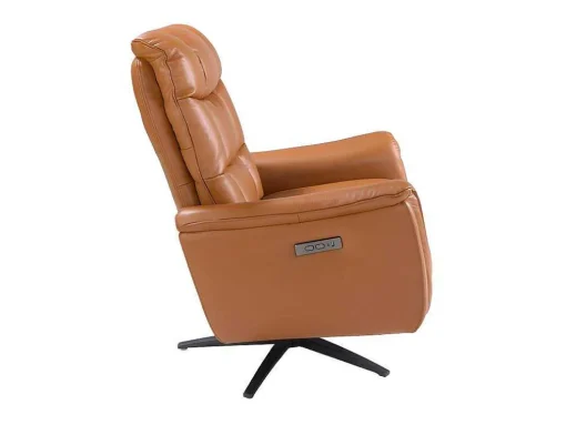 Bruine Leren Draaifauteuil 5117 Angel Cerda
