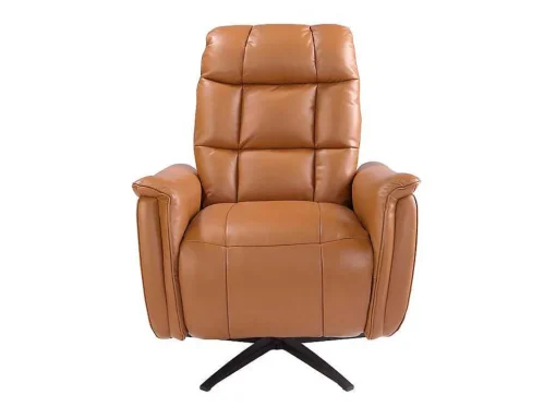 Bruine Leren Draaifauteuil 5117 Angel Cerda