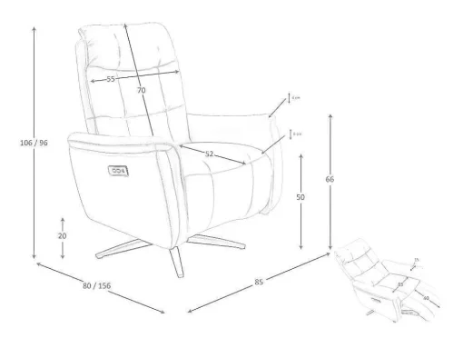 Bruine Leren Draaifauteuil 5117 Angel Cerda