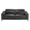 Bruine Leren 3-Zitsbank Met Relaxmechanisme 6051 Angel Cerda