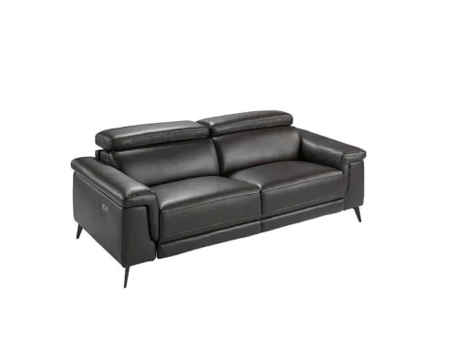 Bruine Leren 3-Zitsbank Met Relaxmechanisme 6051 Angel Cerda