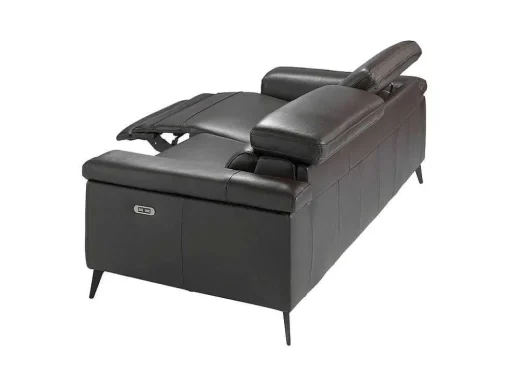 Bruine Leren 3-Zitsbank Met Relaxmechanisme 6051 Angel Cerda