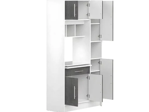 Buffetkast Mady - 5 Deuren & 1 Lade - Witte Betonkleur