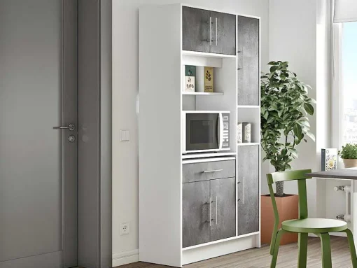 Buffetkast Mady - 5 Deuren & 1 Lade - Witte Betonkleur