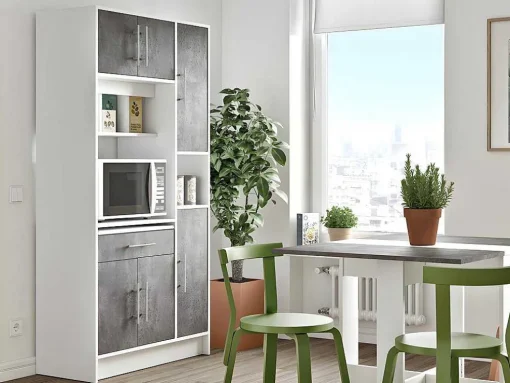Buffetkast Mady - 5 Deuren & 1 Lade - Witte Betonkleur