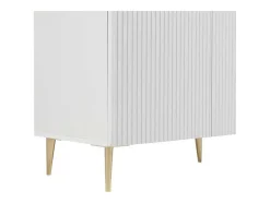 Buffetkast Met 4 Deurtjes Van Mdf En Staal - Wit En Goudkleurig - Yesinia