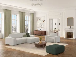Buffetkast Tayron - 2 Deuren En 3 Laden - Mdf En Metalen Poten - Kleur: Walnoot