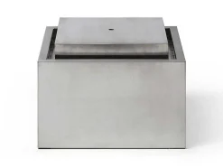 Buitenfontein Van Roestvrij Staal - H34 Cm - Zilverkleurig - Hoki