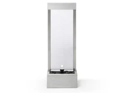 Buitenfontein Van Roestvrij Staal En Glas Met Ledverlichting - H108 Cm - Zilverkleurig - Panga