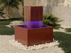 Buitenfontein Van Roestvrij Staal Met Ledverlichting - H65 Cm - Terracotta - Cardina