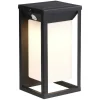 Buitenwandlamp Op Zonne-Energie Met Led - L. 15 X H. 30 Cm - Metaal - Zwart - Fozzano