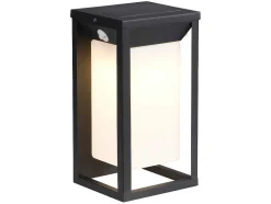Buitenwandlamp Op Zonne-Energie Met Led - L. 15 X H. 30 Cm - Metaal - Zwart - Fozzano