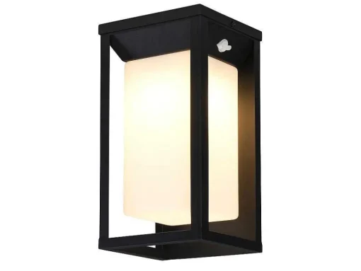 Buitenwandlamp Op Zonne-Energie Met Led - L. 15 X H. 30 Cm - Metaal - Zwart - Fozzano