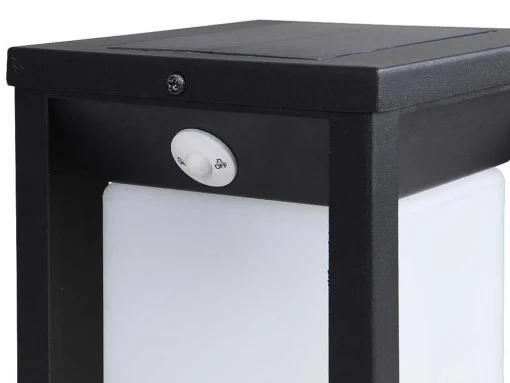Buitenwandlamp Op Zonne-Energie Met Led - L. 15 X H. 30 Cm - Metaal - Zwart - Fozzano