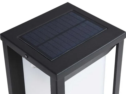Buitenwandlamp Op Zonne-Energie Met Led - L. 15 X H. 30 Cm - Metaal - Zwart - Fozzano