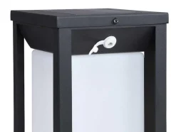 Buitenwandlamp Op Zonne-Energie Met Led - L. 15 X H. 30 Cm - Metaal - Zwart - Fozzano