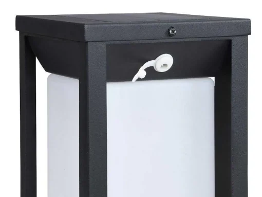Buitenwandlamp Op Zonne-Energie Met Led - L. 15 X H. 30 Cm - Metaal - Zwart - Fozzano