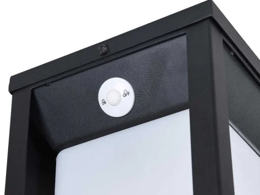 Buitenwandlamp Op Zonne-Energie Met Led - L. 15 X H. 30 Cm - Metaal - Zwart - Fozzano