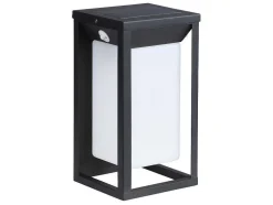 Buitenwandlamp Op Zonne-Energie Met Led - L. 15 X H. 30 Cm - Metaal - Zwart - Fozzano