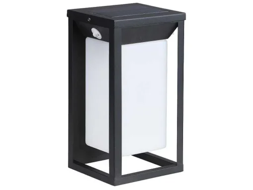 Buitenwandlamp Op Zonne-Energie Met Led - L. 15 X H. 30 Cm - Metaal - Zwart - Fozzano