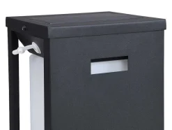 Buitenwandlamp Op Zonne-Energie Met Led - L. 15 X H. 30 Cm - Metaal - Zwart - Fozzano
