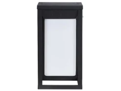 Buitenwandlamp Op Zonne-Energie Met Led - L. 15 X H. 30 Cm - Metaal - Zwart - Fozzano