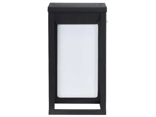 Buitenwandlamp Op Zonne-Energie Met Led - L. 15 X H. 30 Cm - Metaal - Zwart - Fozzano
