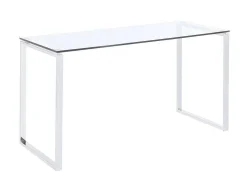 Bureau Freya - Gehard Glas En Verchroomd Metaal