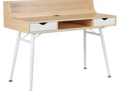Bureau Larcos Met Opbergruimte - Eik & Wit