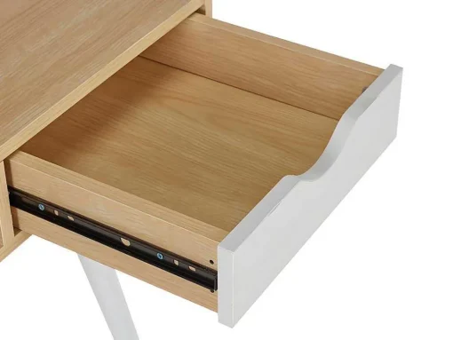 Bureau Larcos Met Opbergruimte - Eik & Wit